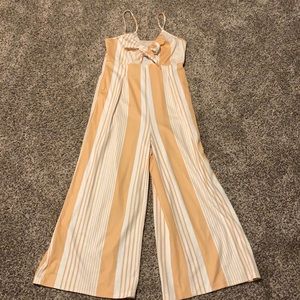 Yellow Striped Jumpsuit
